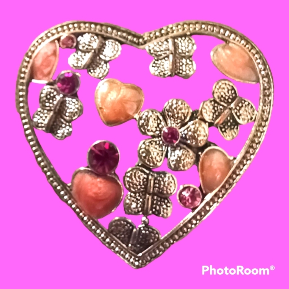 Vintage heart pin